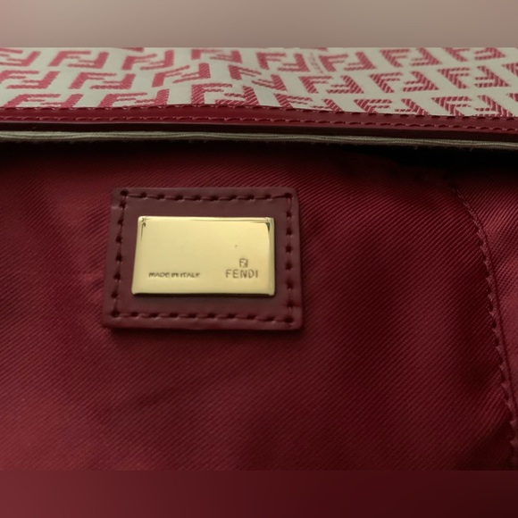 Fendi Mini Canvas Red Zucca Chef Shoulder Bag - Picture 8 of 11